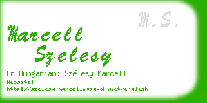 marcell szelesy business card